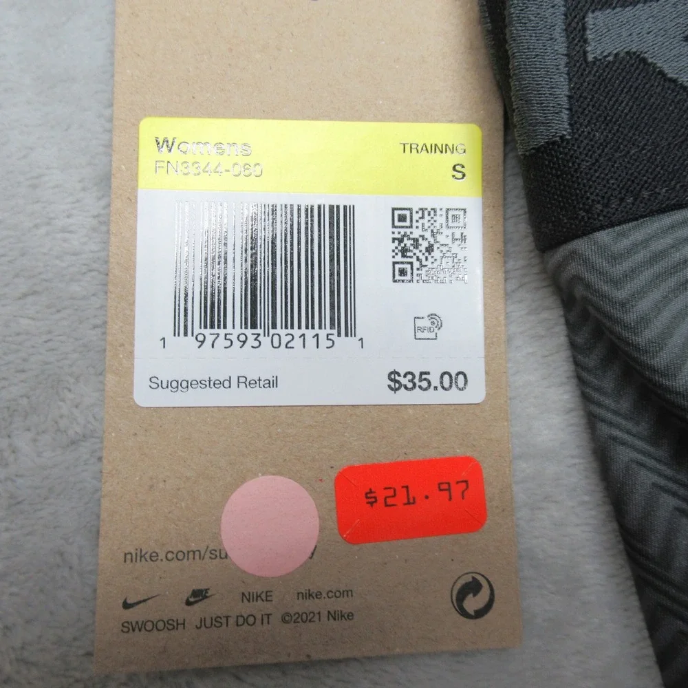 Nike Pro Shorts Women Small Gray Dri-FIT 3 Inch Mid Training‎ Printed $35 NEW